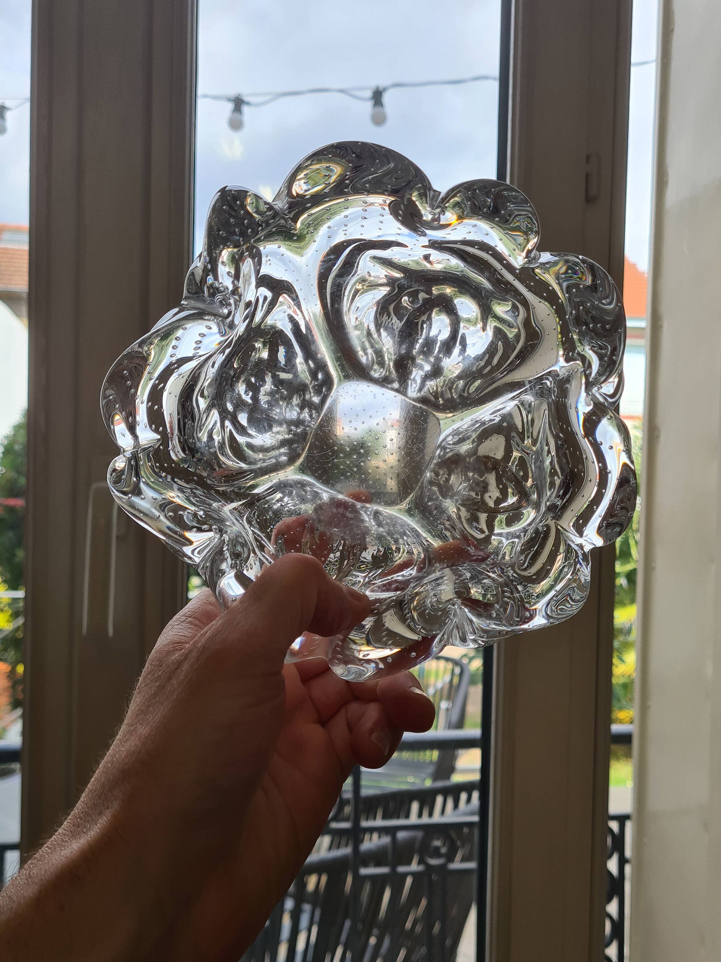 Murano Bullicante style pocket emptier: Bubbles of Elegance