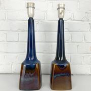 Pair of Scandinavian ceramic table lamps, Søholm Stentøj, Denmark, 1960