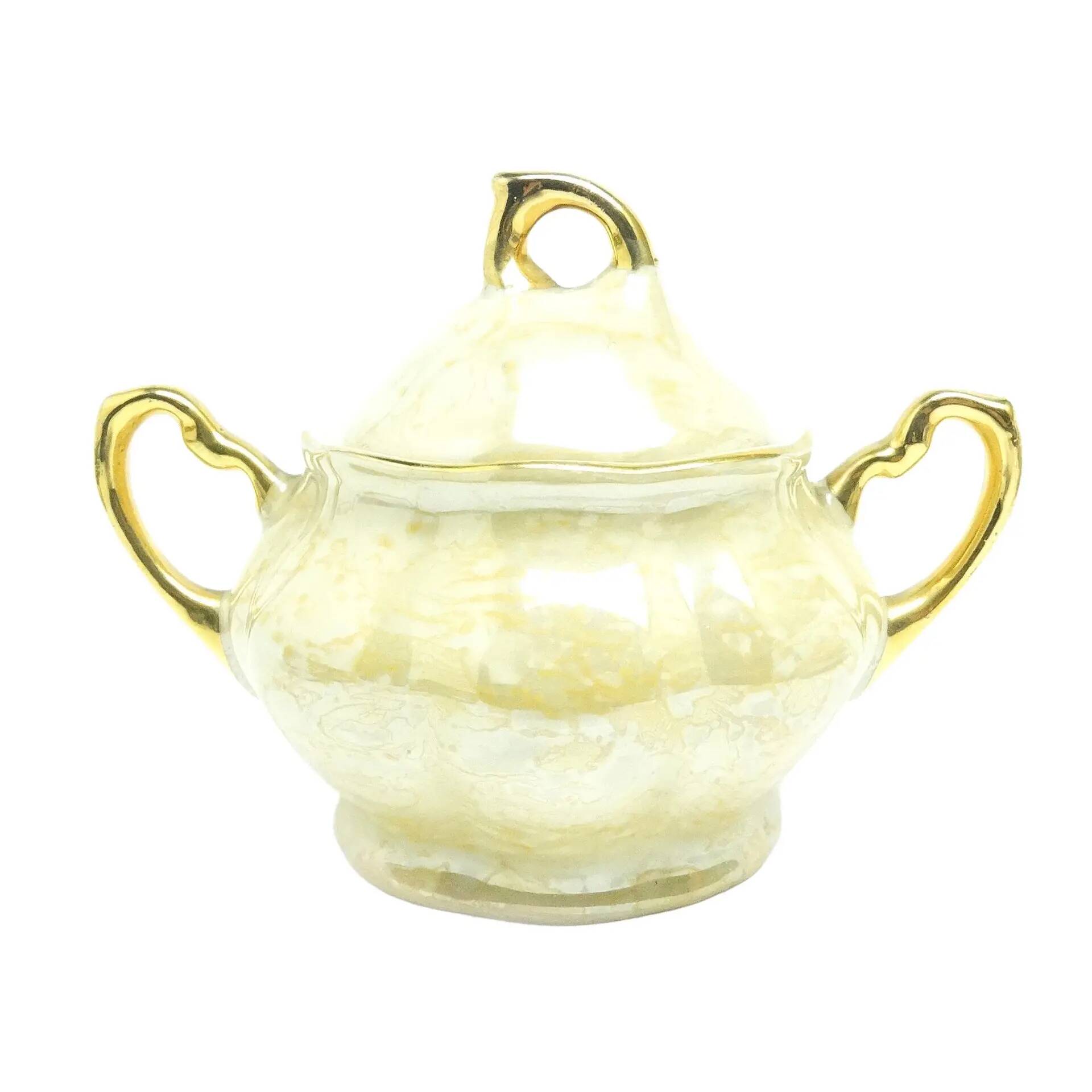 Rococo sugar bowl, porcelain, Chodzież, Poland, 1970s