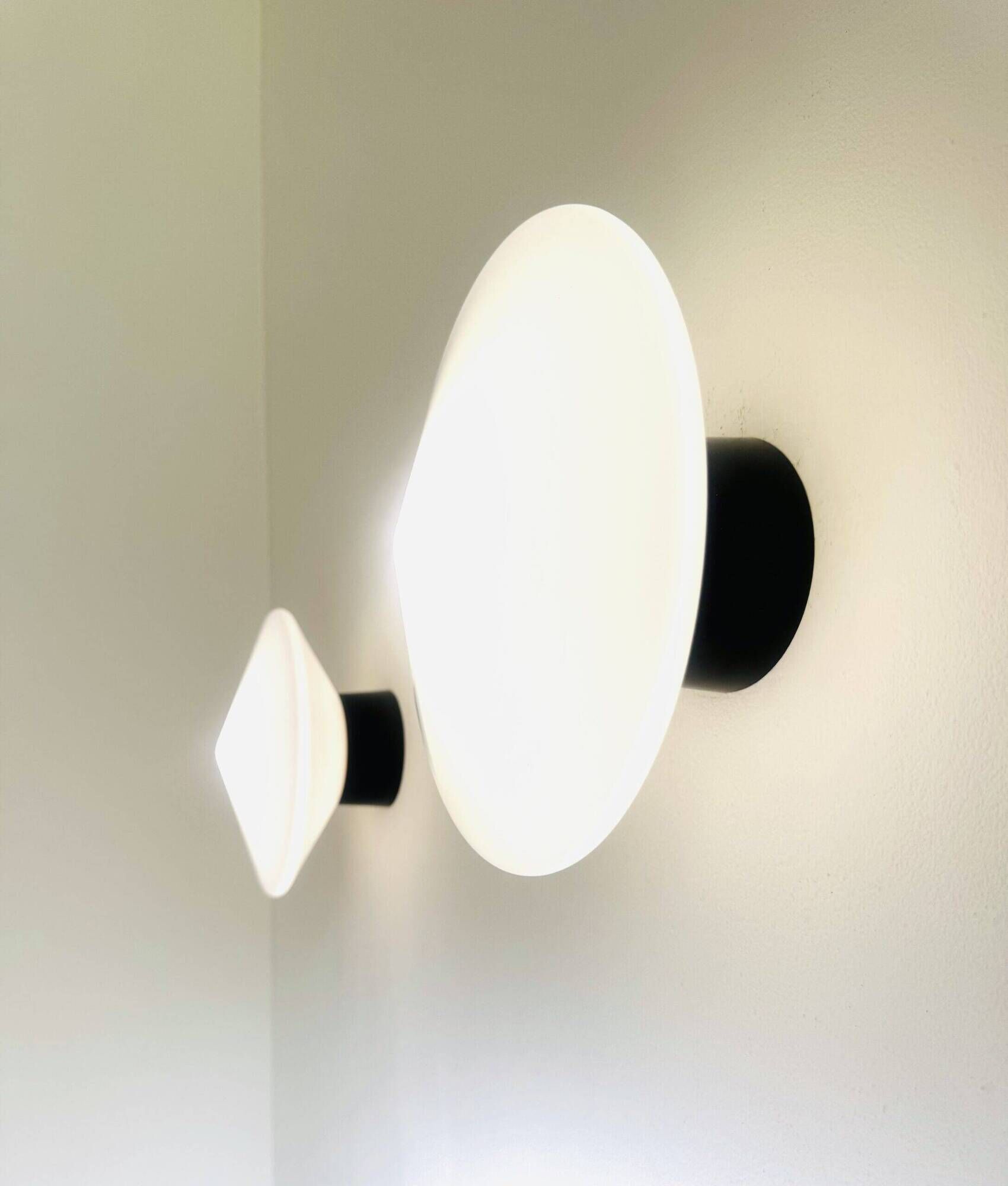 P-1410 Discus Milky Glass Ceiling Or Wall Lamps By Raak Amsterdam, The Netherlands 1960S