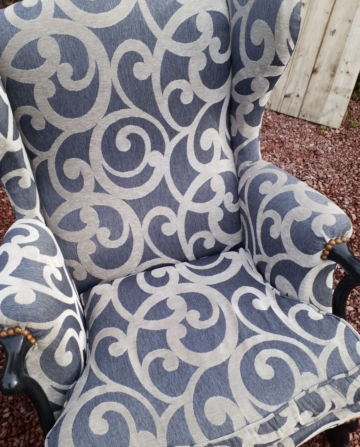 Pair of armchairs with ears