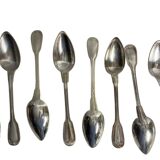 Important lot of 118 pieces of silver-plated metal cutlery by Ercuis, Christofle 20th century.