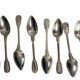 Important lot of 118 pieces of silver-plated metal cutlery by Ercuis, Christofle 20th century.