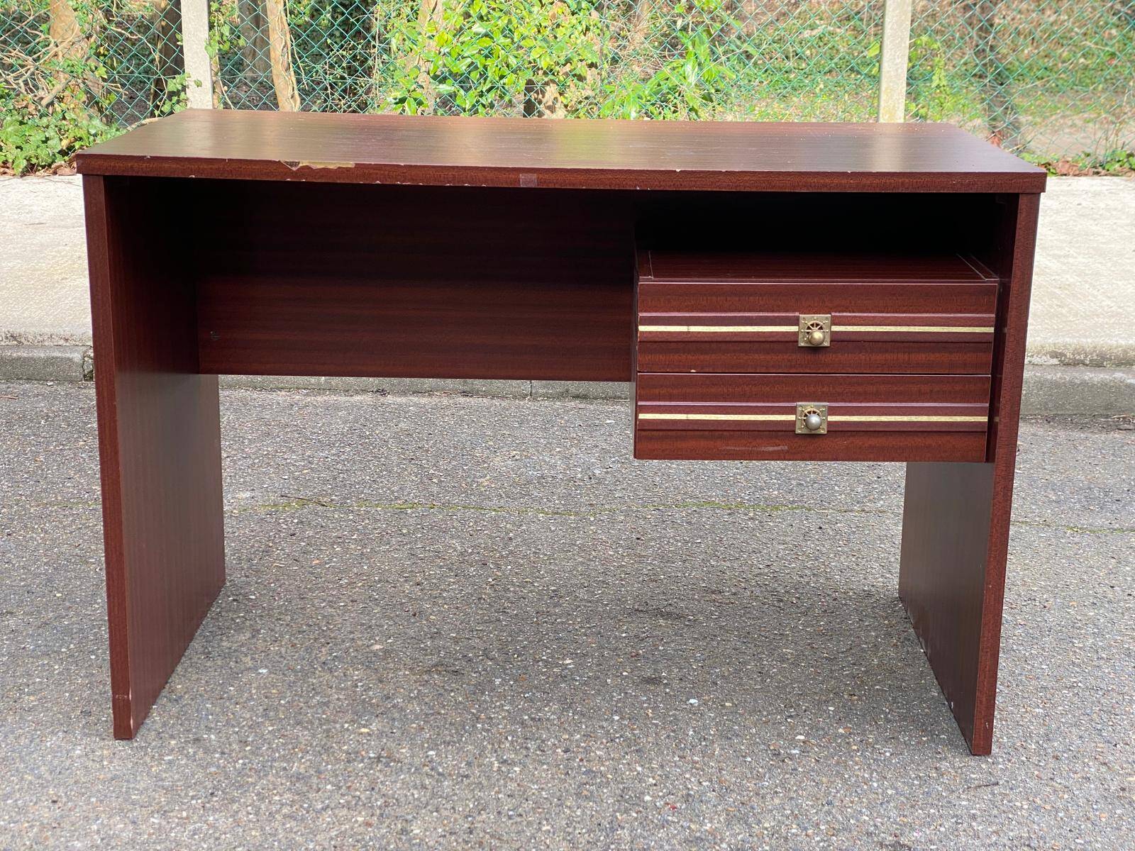 Vintage Scandinavian desk Gauthier boat 1980 in wood