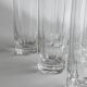 Transparent crystal flower-shaped drinking glasses, vintage 1980s Italy, set of 6 for water and long drinks