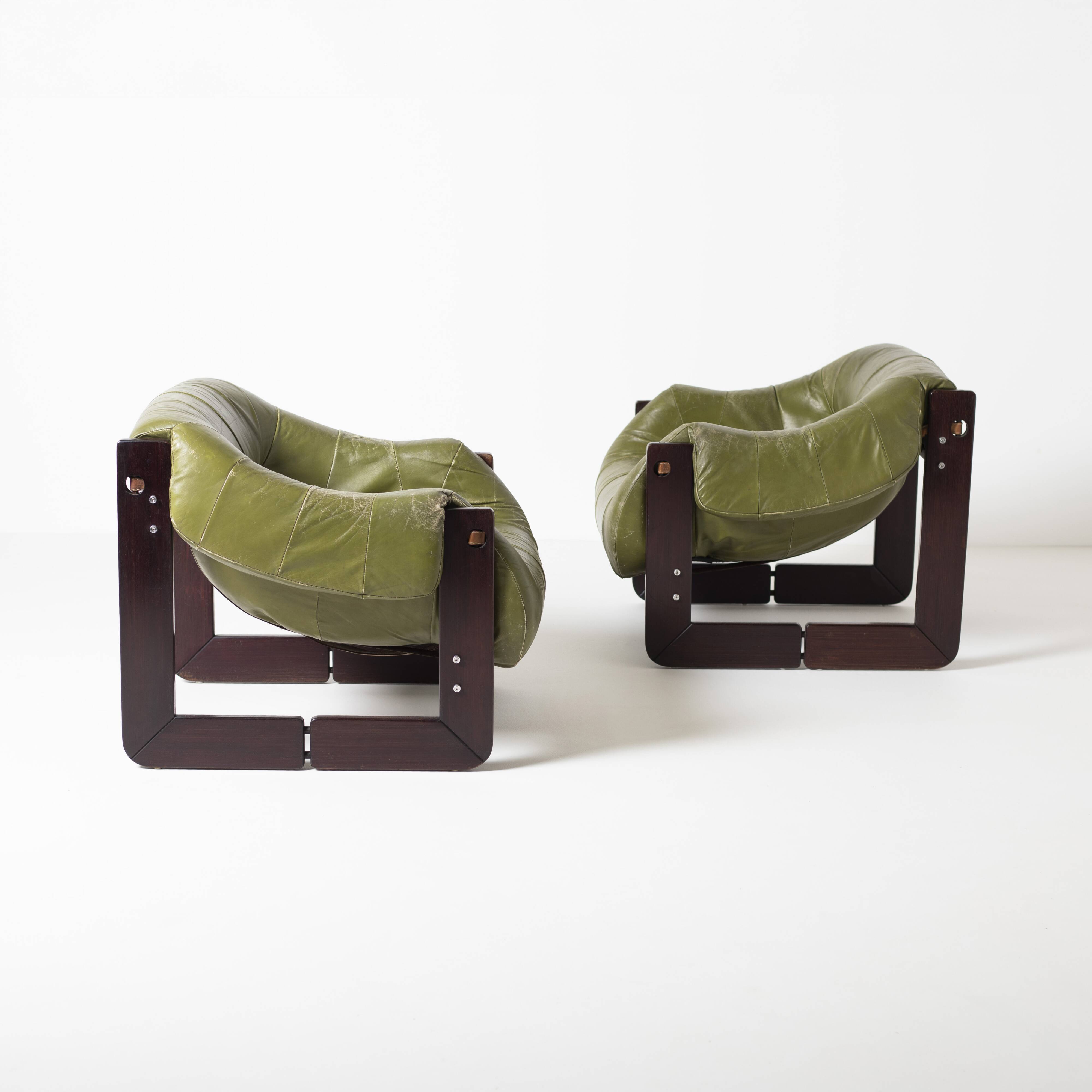 Percival Lafer MP97 pair of Lounge Chairs Brazil 1970s