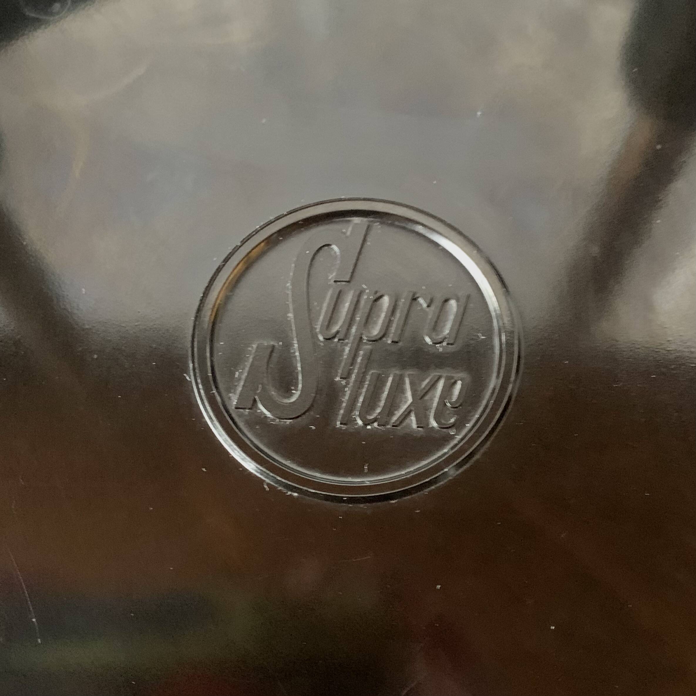 Vintage stool in black Bakelite and chrome metal Supra Luxe