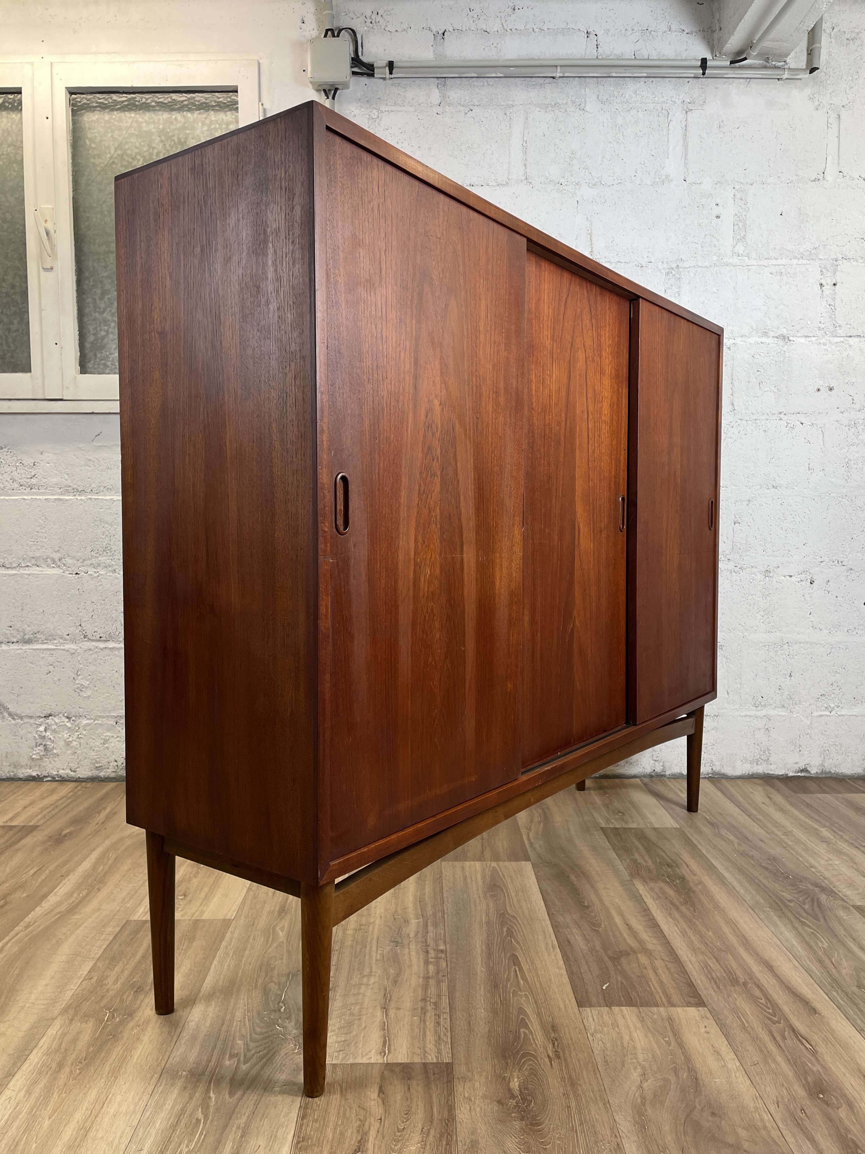Enfilade vintage Scandinavian teak "highboard" sideboard, 60s