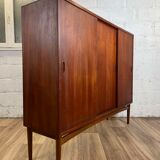 Enfilade vintage Scandinavian teak "highboard" sideboard, 60s