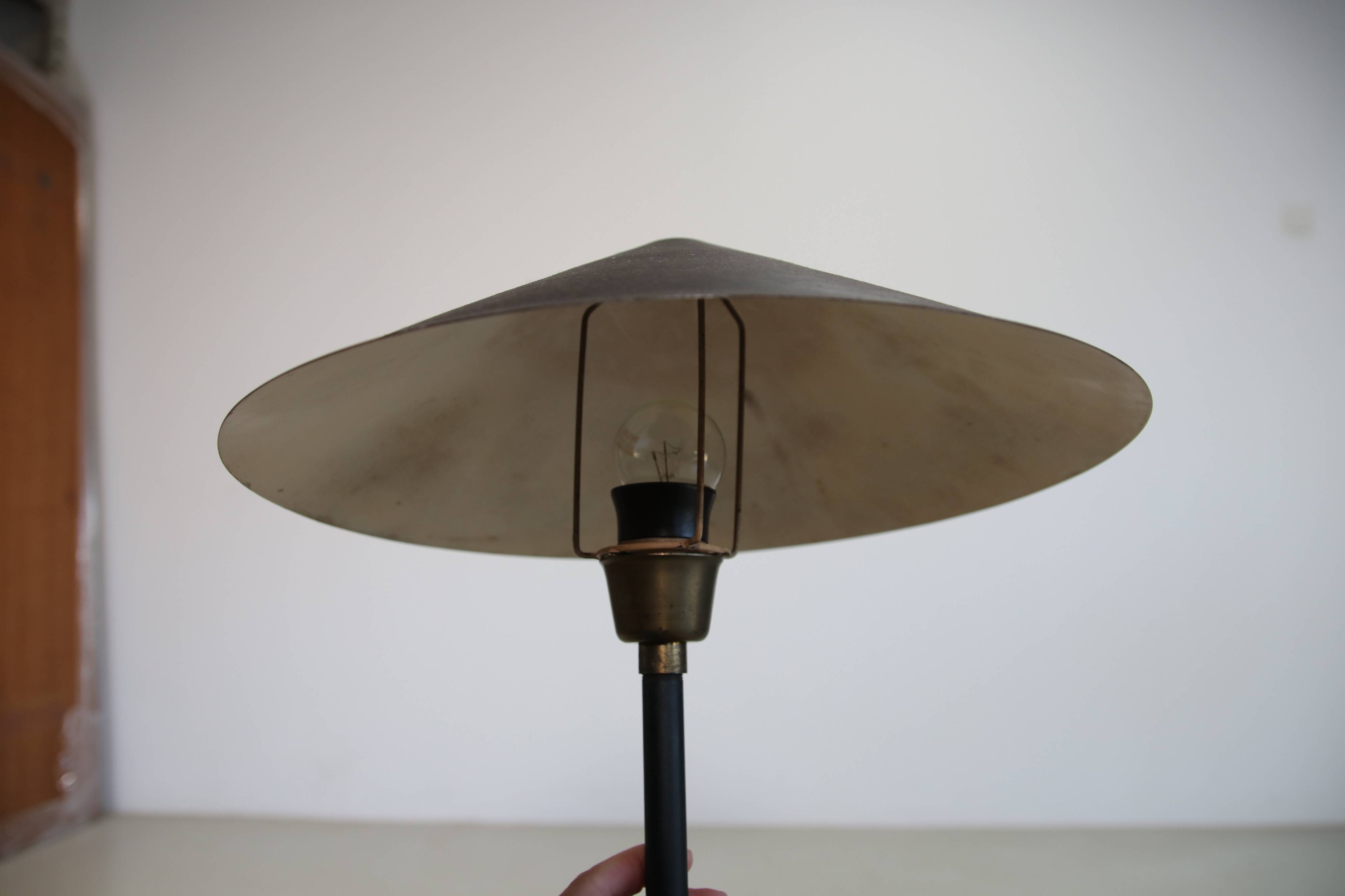 Lampe de table danoise vintage noire