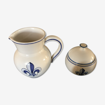Breton pitcher and butter set