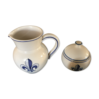 Breton pitcher and butter set