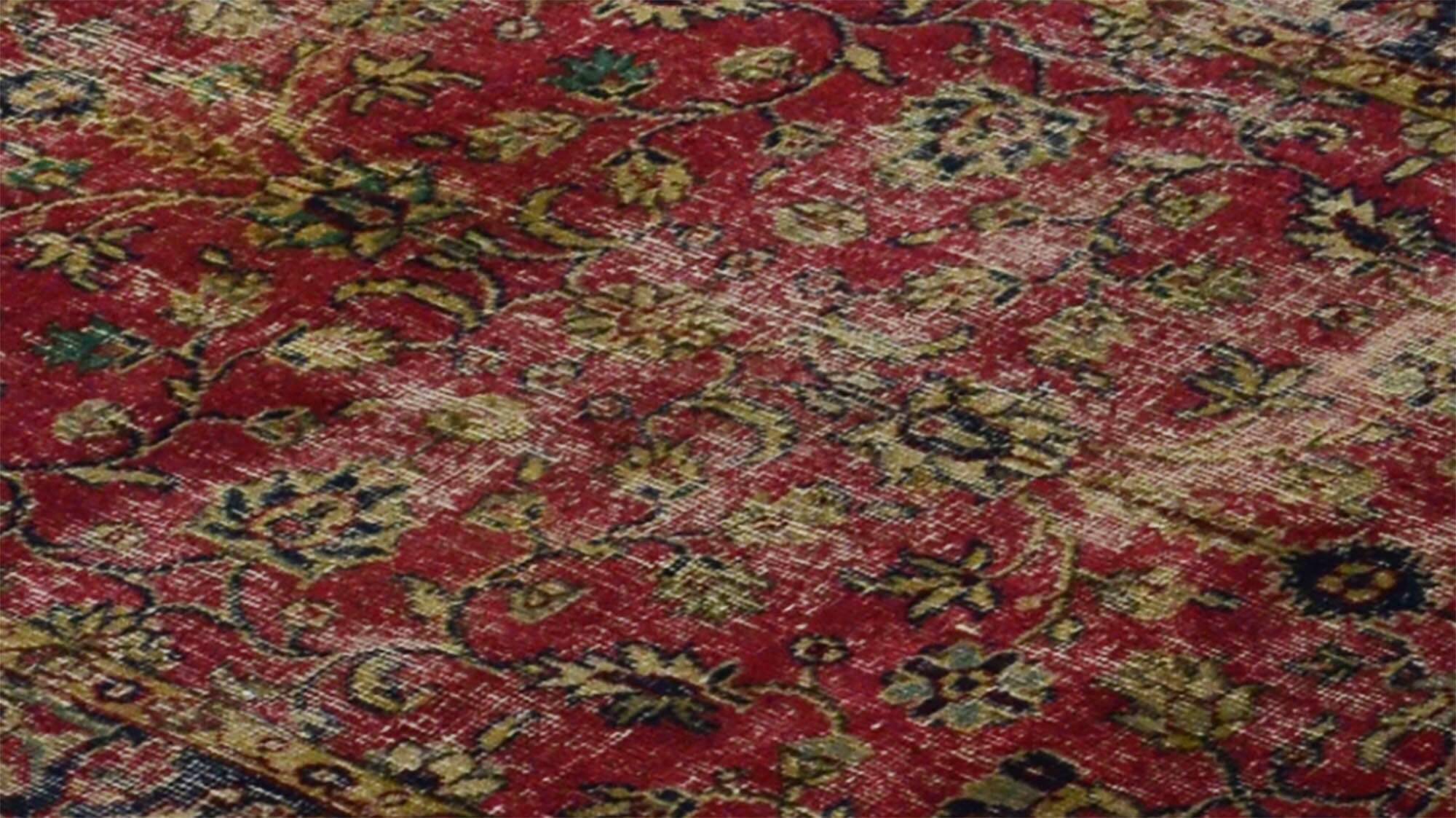 Turkish Anatolian Handmade Vintage Area Rug 190 cm x 107 cm