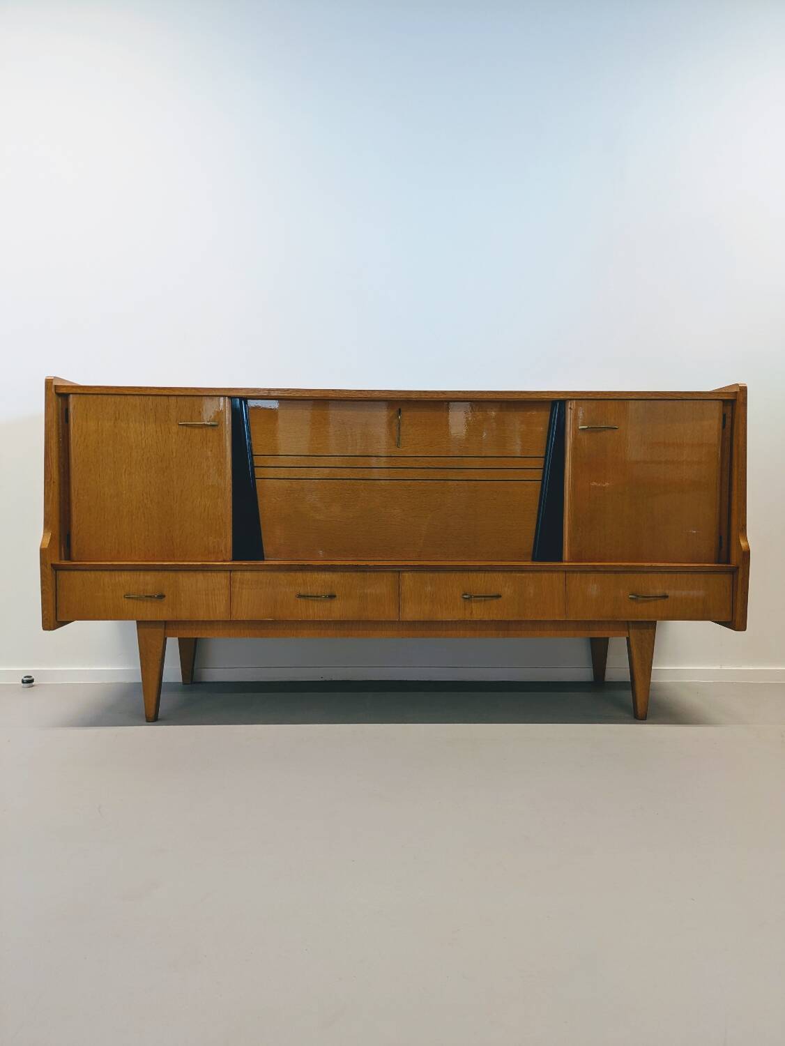 Vintage Scandinavian-style wooden sideboard