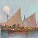 Counterpart of paintings "Sailing boats Felouks Gondolas" signed Orientalists
