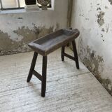 Brutalist solid wood console