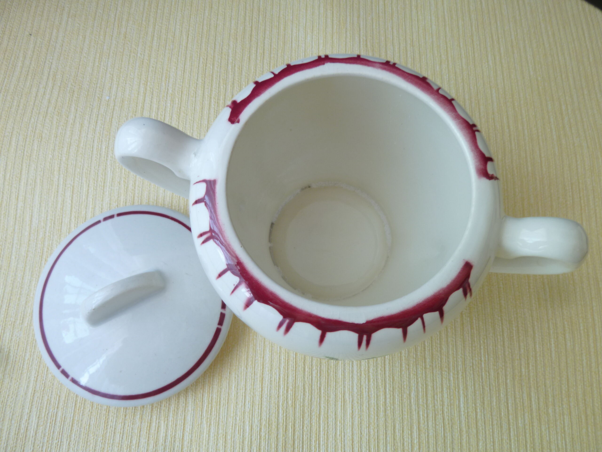 Sugar in earthenware Digoin Sarreguemines Model Epernay