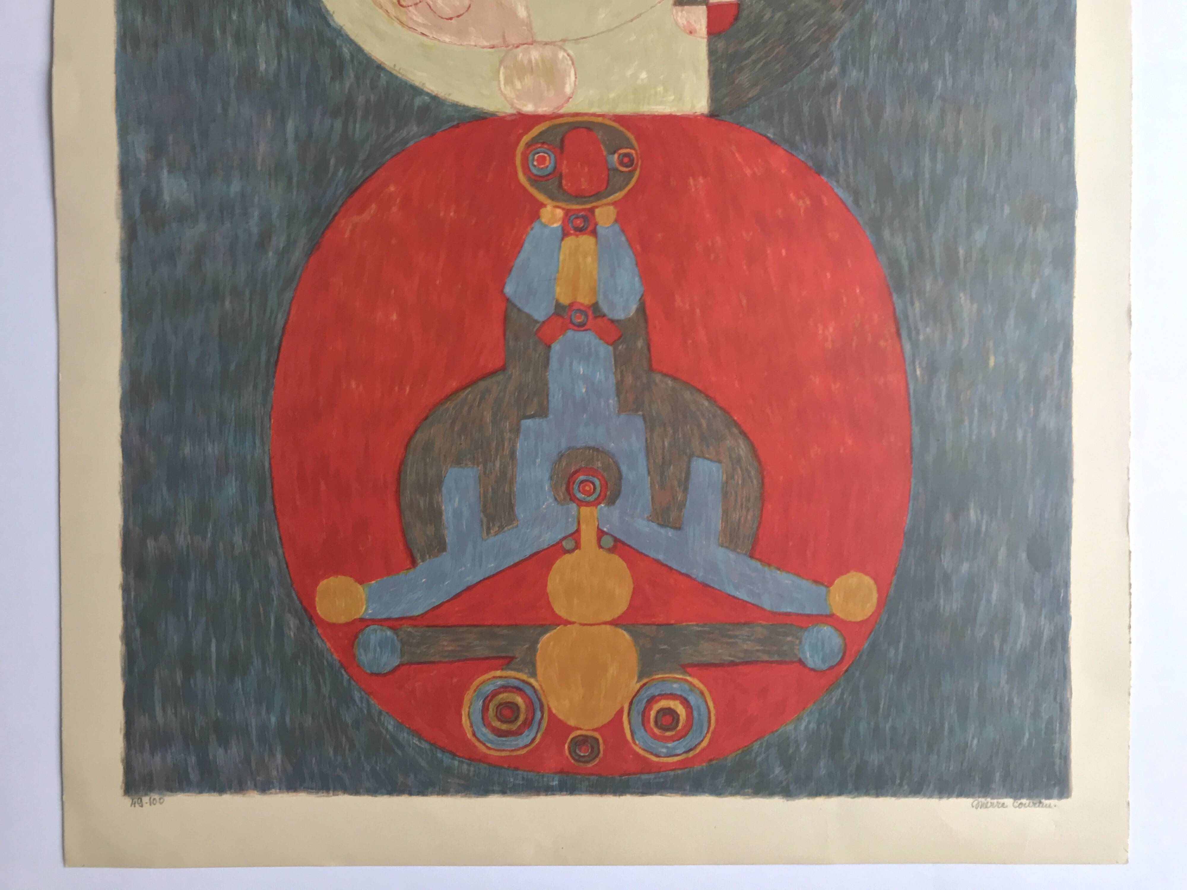 Pierre courtin, from life to love, 1971. lithograph signed in pencil