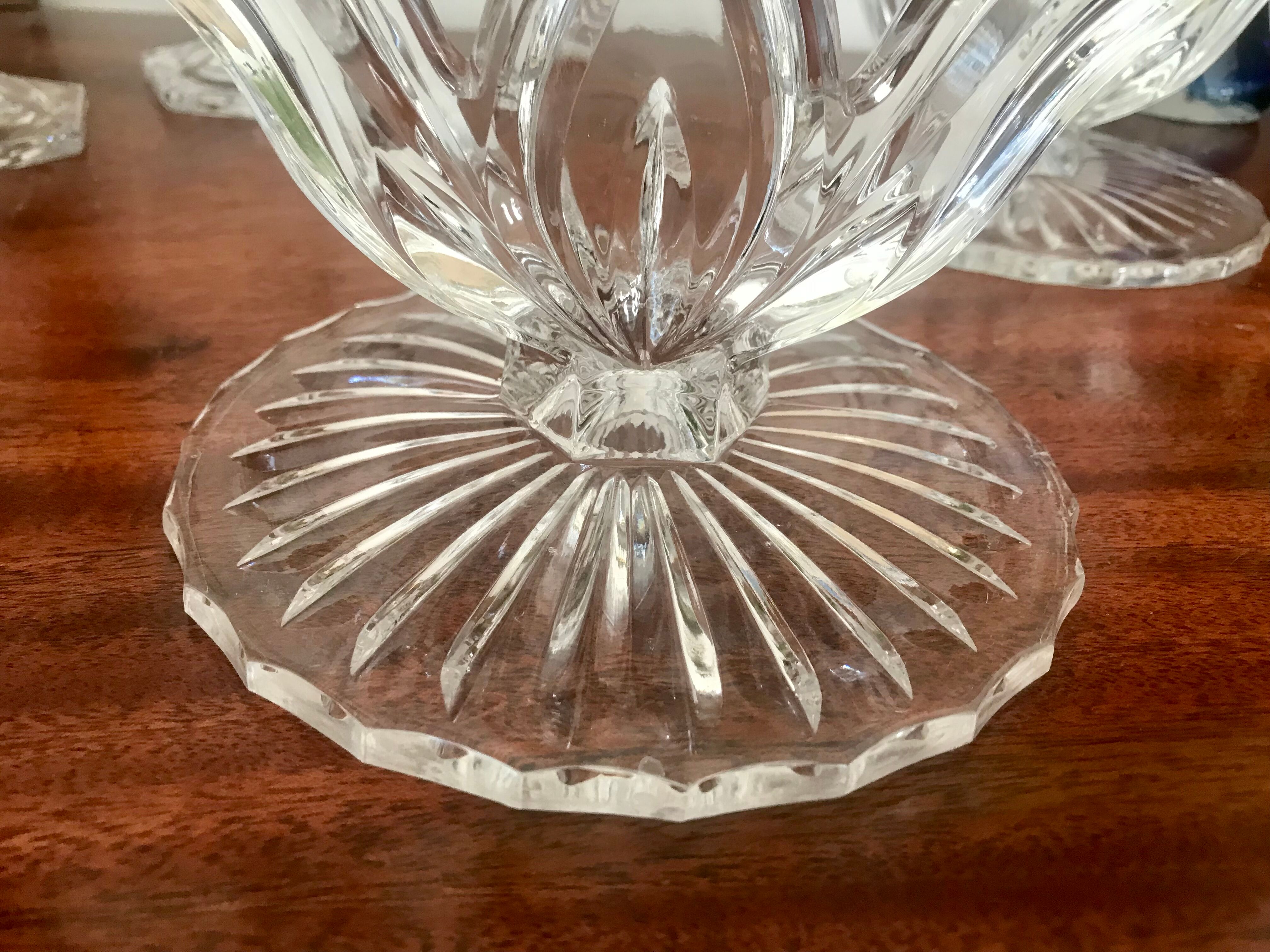 Pair of crystal candlesticks
