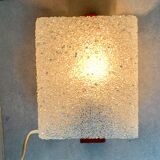 Scandinavian style wooden and perspex wall light