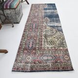 Navy Blue Vintage Runner Rug, 75x231Cm SK 6884