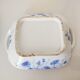 Dish with porcelain lid decoration blue flowers