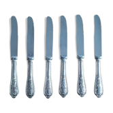 Service of 6 stainless steel knives