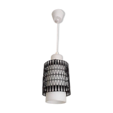 Vintage opaline and metal pendant light