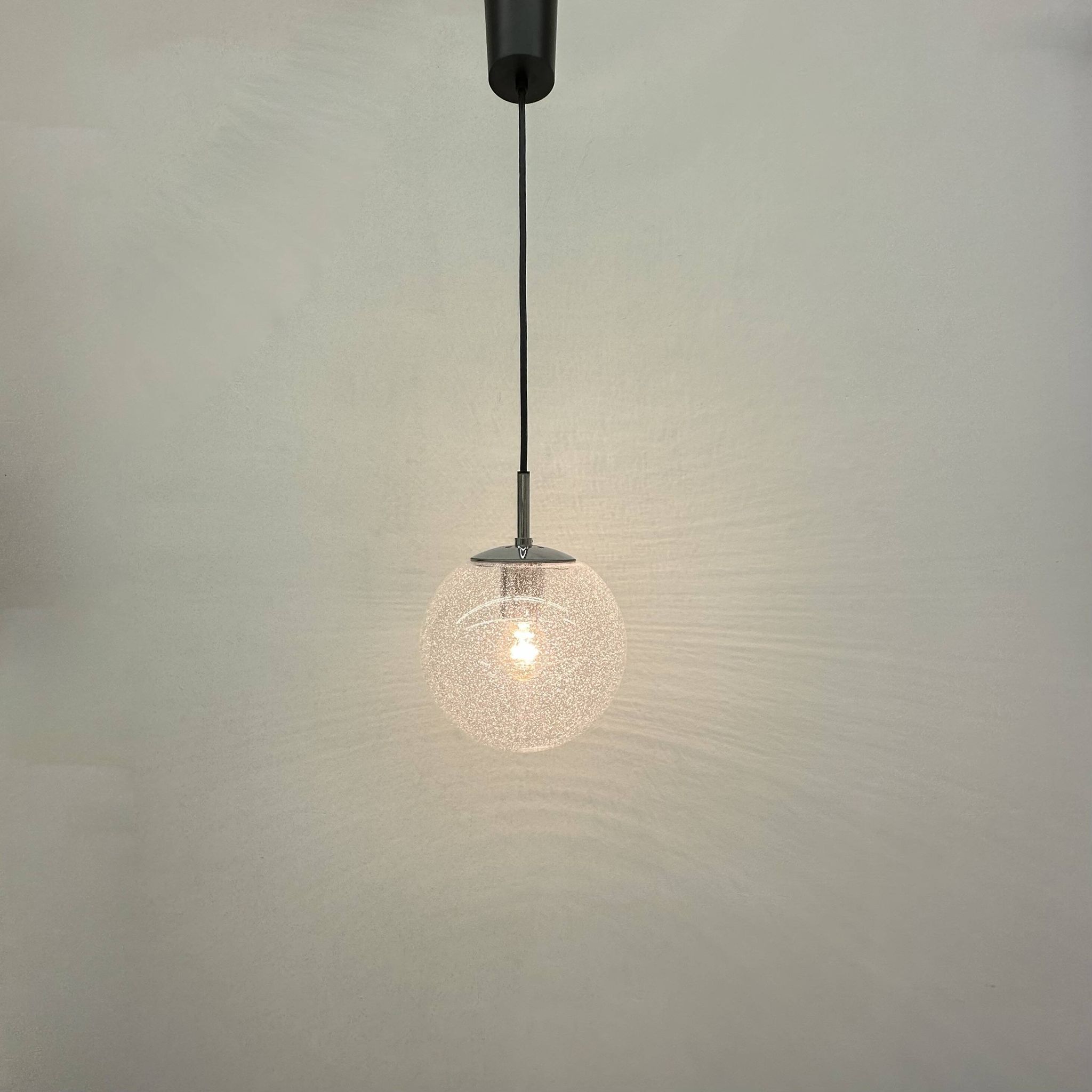 Lampe à suspension Glashütte Limburg, années 1970