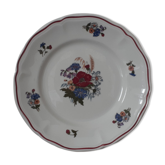 Floral plate sarreguemines