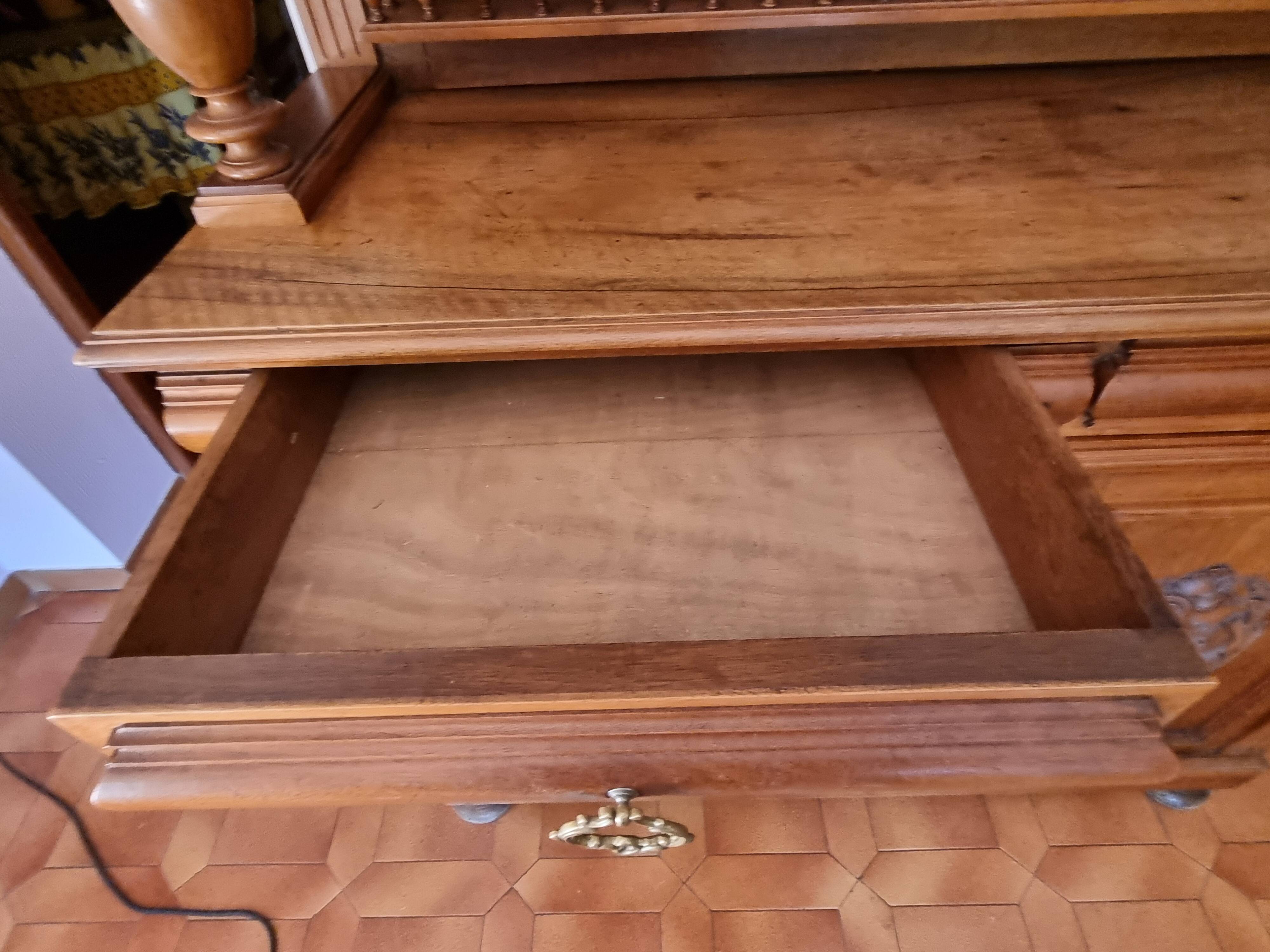 Antique oak sideboard in Henri II style