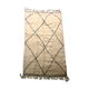 Moroccan Berber carpet Beni Ouarain with dark grey diamonds 2.6x1.53m
