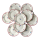 Set of 10 dessert plates badonviller model "dany" years 30-40