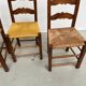 Rustic handcrafted oak chairs 1900