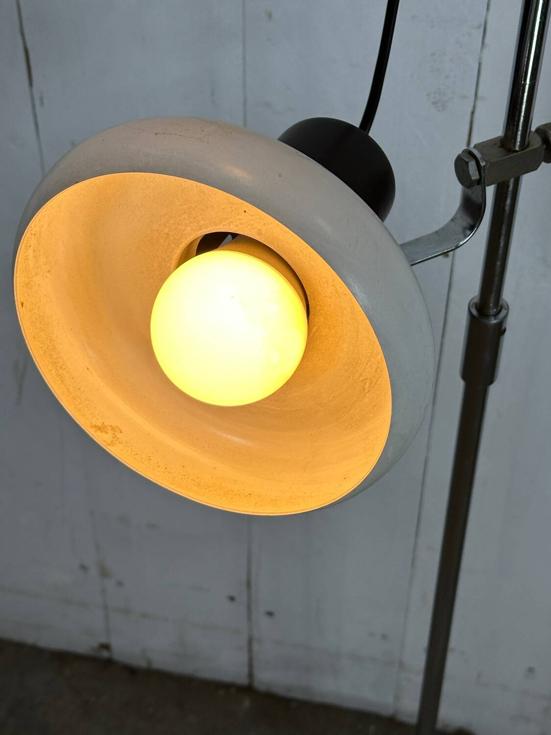 Aluminum floor lamp from the 60s