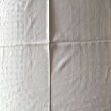 White damask tablecloth