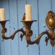 Vintage rams head French Bronze Wall Sconces wall lights C1930s Pair