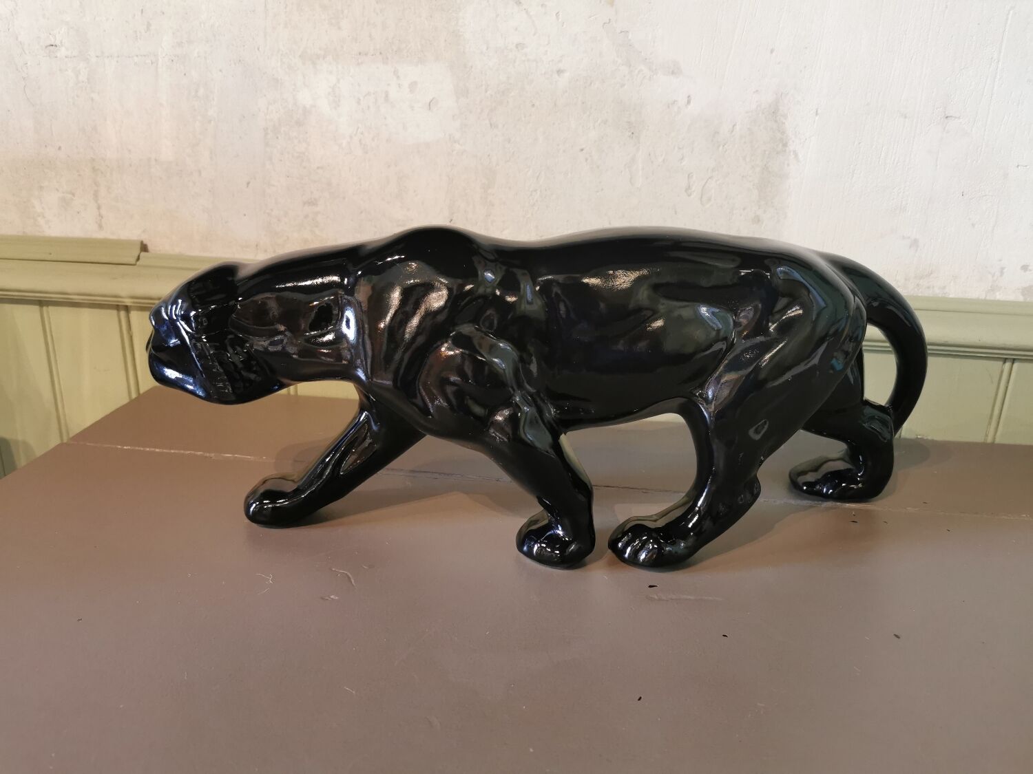 Art deco ceramic panther