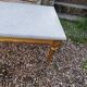 Louis XVI style coffee table in old gilded wood with marble top