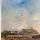 Ancient painting, Breton landscape, Saint Lunaire, signed, 1950s