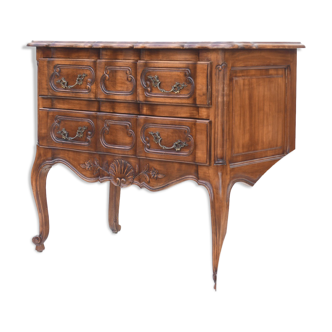 Louis XV-style curved crossbow chest of drawers