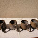 Lot of 4 sandstone glasses