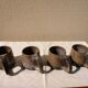 Lot of 4 sandstone glasses
