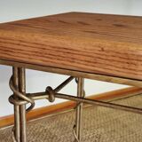 Wrought iron side table with ivy imitation