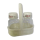 Salt shaker and vintage pepper pot