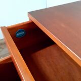 Vintage Scandinavian dressing table, teak 60s, signed Nathan