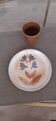Plate and stoneware glass
