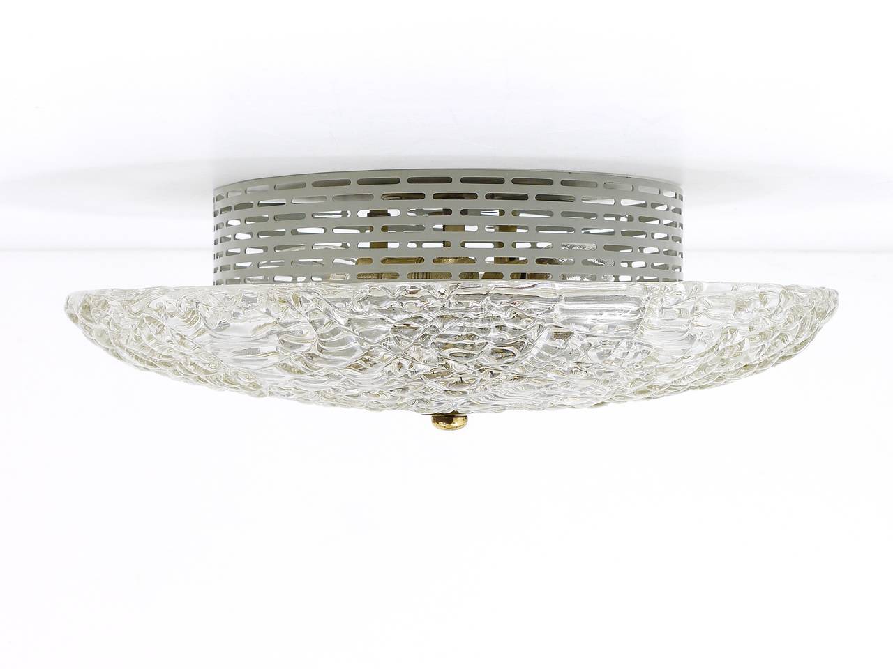 J.T. Kalmar Vienna Round Ceiling Light Mid-Century / Ceiling Light, Austria, 1960s