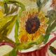 Tableau bouquet de fleurs tournesol