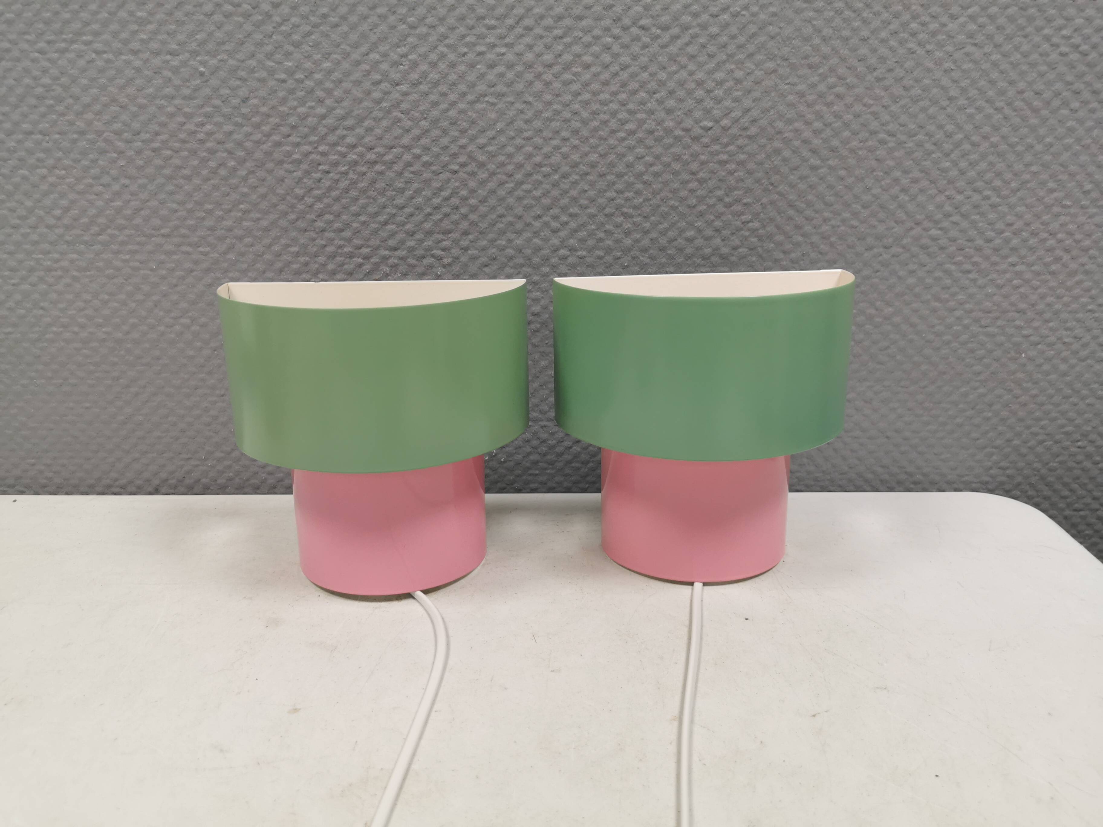 A set of refurbished retro wall lamps from IKEA from the 1980s-90s.